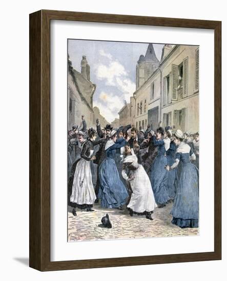 The Taking Away of the Insane in Villejuif, Paris, 1891-Henri Meyer-Framed Giclee Print