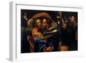The Taking of Christ-Caravaggio-Framed Premium Giclee Print