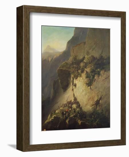 The Taking of Fort Fautuhua, Tahiti, 17th December 1846-Charles Giraud-Framed Giclee Print