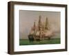 The Taking of the "Kent" by Robert Surcouf in the Gulf of Bengal, 7th October 1800, 1850-Louis Garneray-Framed Giclee Print