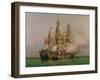 The Taking of the "Kent" by Robert Surcouf in the Gulf of Bengal, 7th October 1800, 1850-Louis Garneray-Framed Giclee Print