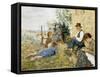 The Tale, 1891-Niccolo Cannicci-Framed Stretched Canvas