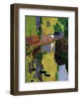 The Talisman, or the Swallow-Hole in the Bois D'Amour, Pont-Aven, 1888 (Panel)-Paul Serusier-Framed Premium Giclee Print