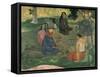 The Talk-Paul Gauguin-Framed Stretched Canvas