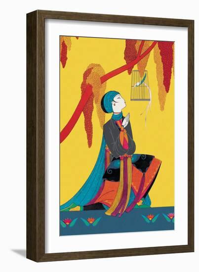 The Talking Bird-Frank Mcintosh-Framed Art Print