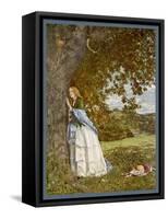 "The Talking Oak", Illustration to the Poem by Tennyson: a Girl and a Tree Share Confidences-W. Maw-Framed Stretched Canvas