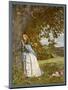 "The Talking Oak", Illustration to the Poem by Tennyson: a Girl and a Tree Share Confidences-W. Maw-Mounted Art Print