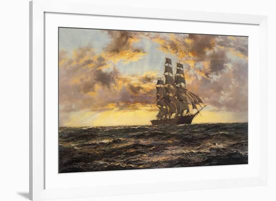 The Tall Ship 'Clipper Kaisow'-Montague Dawson-Framed Premium Giclee Print