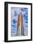 The tall skyscraper housing the Ministry of Transport and Communication, Astana, Kazakhstan.-Keren Su-Framed Photographic Print
