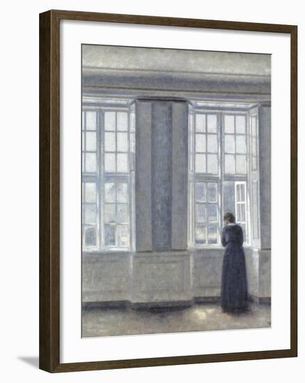 The Tall Windows-Vilhelm Hammershoi-Framed Giclee Print