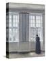 The Tall Windows-Vilhelm Hammershoi-Stretched Canvas