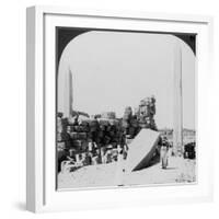 The Tallest Obelisk in Egypt, in the Temple at Karnak, Thebes, Egypt, 1905-Underwood & Underwood-Framed Photographic Print