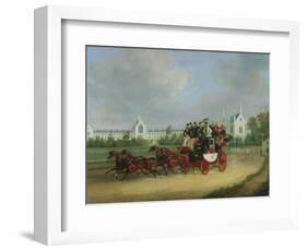 The 'Tally-Ho' London - Birmingham Stage Coach Passing Whittington College, Highgate-James Pollard-Framed Giclee Print