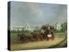 The 'Tally-Ho' London - Birmingham Stage Coach Passing Whittington College, Highgate-James Pollard-Stretched Canvas