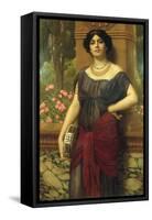 The Tambourine Girl, 1909-John William Godward-Framed Stretched Canvas