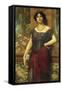 The Tambourine Girl, 1909-John William Godward-Framed Stretched Canvas