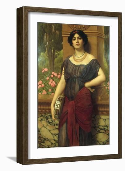 The Tambourine Girl, 1909-John William Godward-Framed Giclee Print