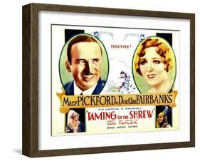The Taming of the Shrew, Douglas Fairbanks, Mary Pickford, Mary Pickford, Douglas Fairbanks, 1929-null-Framed Photo