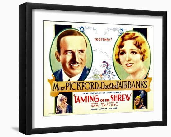 The Taming of the Shrew, Douglas Fairbanks, Mary Pickford, Mary Pickford, Douglas Fairbanks, 1929-null-Framed Photo