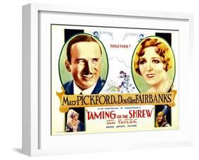 The Taming of the Shrew, Douglas Fairbanks, Mary Pickford, Mary Pickford, Douglas Fairbanks, 1929-null-Framed Photo