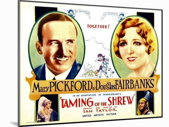 The Taming of the Shrew, Douglas Fairbanks, Mary Pickford, Mary Pickford, Douglas Fairbanks, 1929-null-Mounted Photo