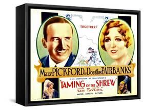 The Taming of the Shrew, Douglas Fairbanks, Mary Pickford, Mary Pickford, Douglas Fairbanks, 1929-null-Framed Stretched Canvas