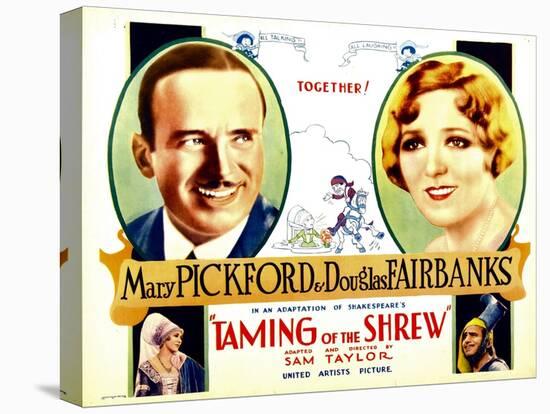 The Taming of the Shrew, Douglas Fairbanks, Mary Pickford, Mary Pickford, Douglas Fairbanks, 1929-null-Stretched Canvas