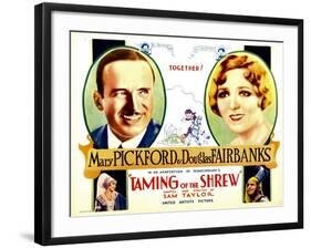 The Taming of the Shrew, Douglas Fairbanks, Mary Pickford, Mary Pickford, Douglas Fairbanks, 1929-null-Framed Photo