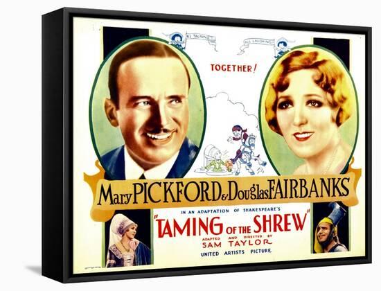The Taming of the Shrew, Douglas Fairbanks, Mary Pickford, Mary Pickford, Douglas Fairbanks, 1929-null-Framed Stretched Canvas