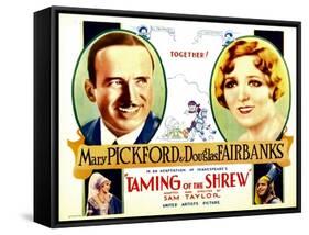 The Taming of the Shrew, Douglas Fairbanks, Mary Pickford, Mary Pickford, Douglas Fairbanks, 1929-null-Framed Stretched Canvas