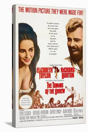 The Taming of the Shrew, from Left: Elizabeth Taylor, Richard Burton, 1967-null-Stretched Canvas