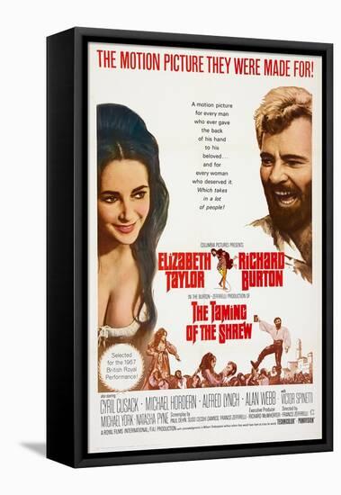 The Taming of the Shrew, from Left: Elizabeth Taylor, Richard Burton, 1967-null-Framed Stretched Canvas
