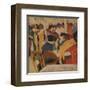 The Tango Emocion de Color Escena de Cafe Multitud-Rafael Barradas-Framed Art Print