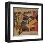 The Tango Emocion de Color Escena de Cafe Multitud-Rafael Barradas-Framed Art Print