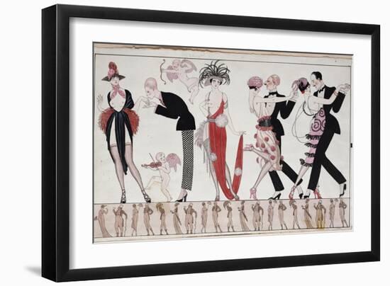 The Tango-Georges Barbier-Framed Giclee Print