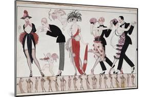The Tango-Georges Barbier-Mounted Giclee Print