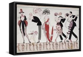 The Tango-Georges Barbier-Framed Stretched Canvas