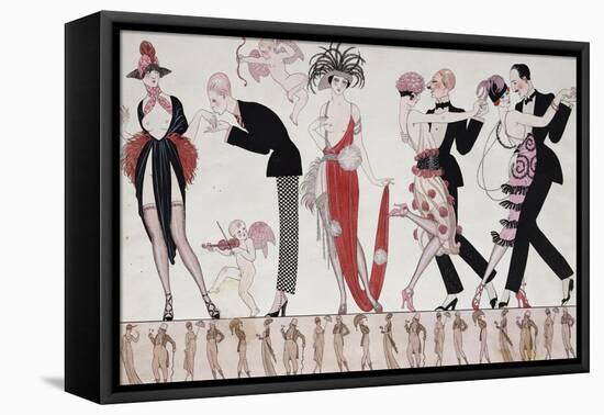 The Tango-Georges Barbier-Framed Stretched Canvas