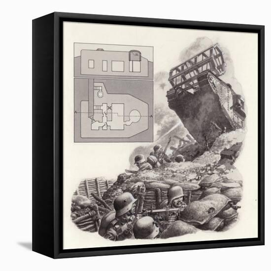 The Tank, First Used During the Great War-Pat Nicolle-Framed Stretched Canvas