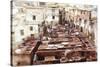 The Tannery in Fez, Morocco-Peter Adams-Stretched Canvas