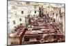 The Tannery in Fez, Morocco-Peter Adams-Mounted Photographic Print
