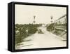 The Targa Florio Race in Sicily Takes Place Watched by a Large Crowd-null-Framed Stretched Canvas