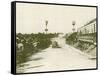 The Targa Florio Race in Sicily Takes Place Watched by a Large Crowd-null-Framed Stretched Canvas