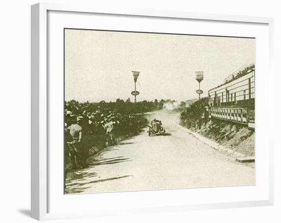 The Targa Florio Race in Sicily Takes Place Watched by a Large Crowd-null-Framed Photographic Print