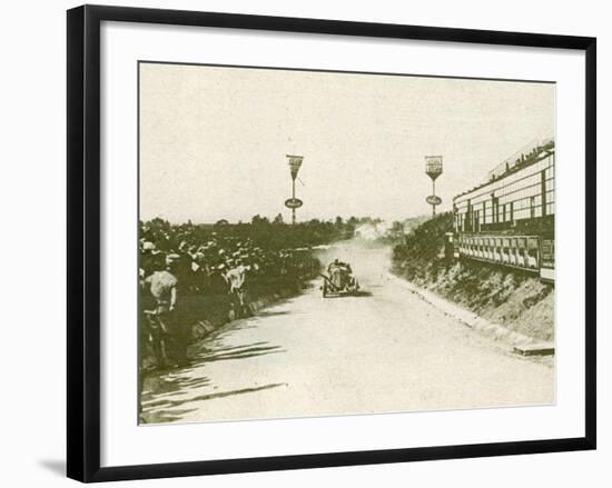 The Targa Florio Race in Sicily Takes Place Watched by a Large Crowd-null-Framed Photographic Print