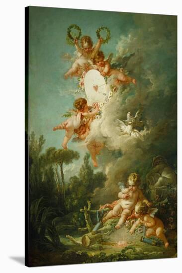 The Target of Love, 1758-Francois Boucher-Stretched Canvas