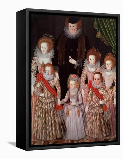 The Tasburgh Group: Lettice Cressy, Lady Tasburgh of Bodney, Norfolk and Her Children, circa 1605-null-Framed Stretched Canvas