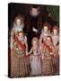 The Tasburgh Group: Lettice Cressy, Lady Tasburgh of Bodney, Norfolk and Her Children, circa 1605-null-Stretched Canvas