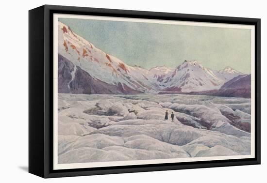 The Tasman Glacier in New Zealand-F. Wright-Framed Stretched Canvas