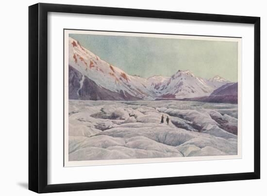 The Tasman Glacier in New Zealand-F. Wright-Framed Art Print